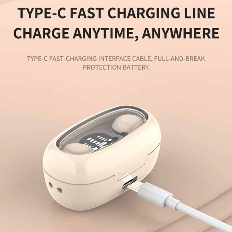 Mini Sleep Invisible Earbuds Tiny Headphones Hidden Noise Reduction TWS Wireless Headsets Sports Stereo Bluetooth 5.3 Earphones