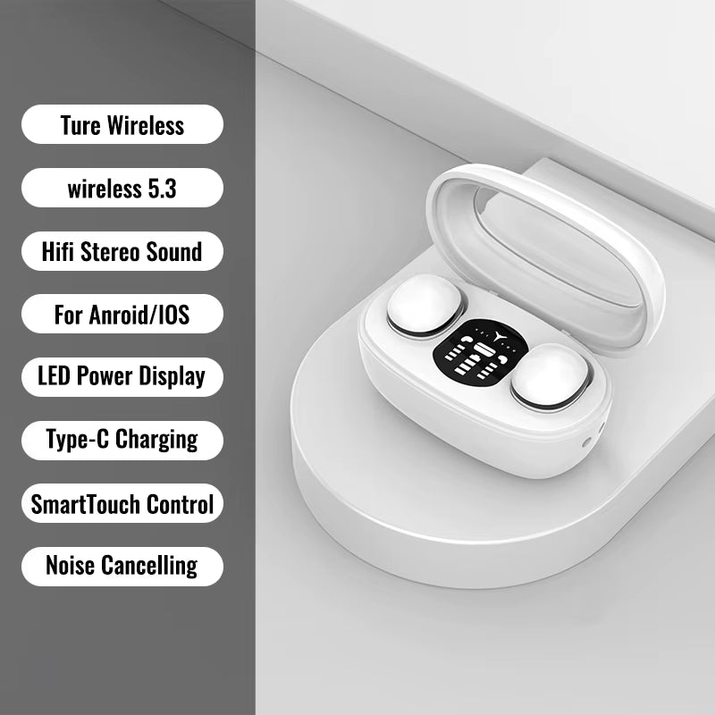 Mini Sleep Invisible Earbuds Tiny Headphones Hidden Noise Reduction TWS Wireless Headsets Sports Stereo Bluetooth 5.3 Earphones
